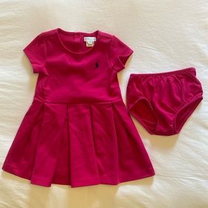 Ralph Lauren baby girl pink dress. Size 24 months.